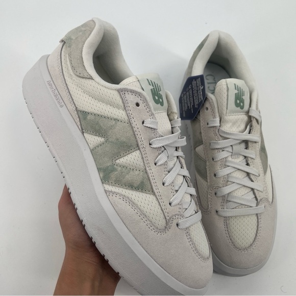 New Balance CT302 White Green Calssic Tie Dye Suede Upper Lace Up Sneakers 11 - Picture 3 of 14